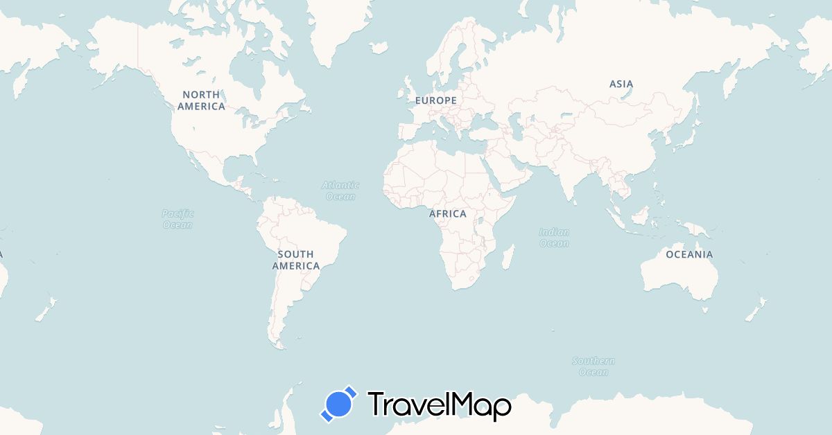 TravelMap itinerary: driving, cycling, hiking, boat, hitchhiking, motorbike in Guinea, Guinea-Bissau, Senegal (Africa)
